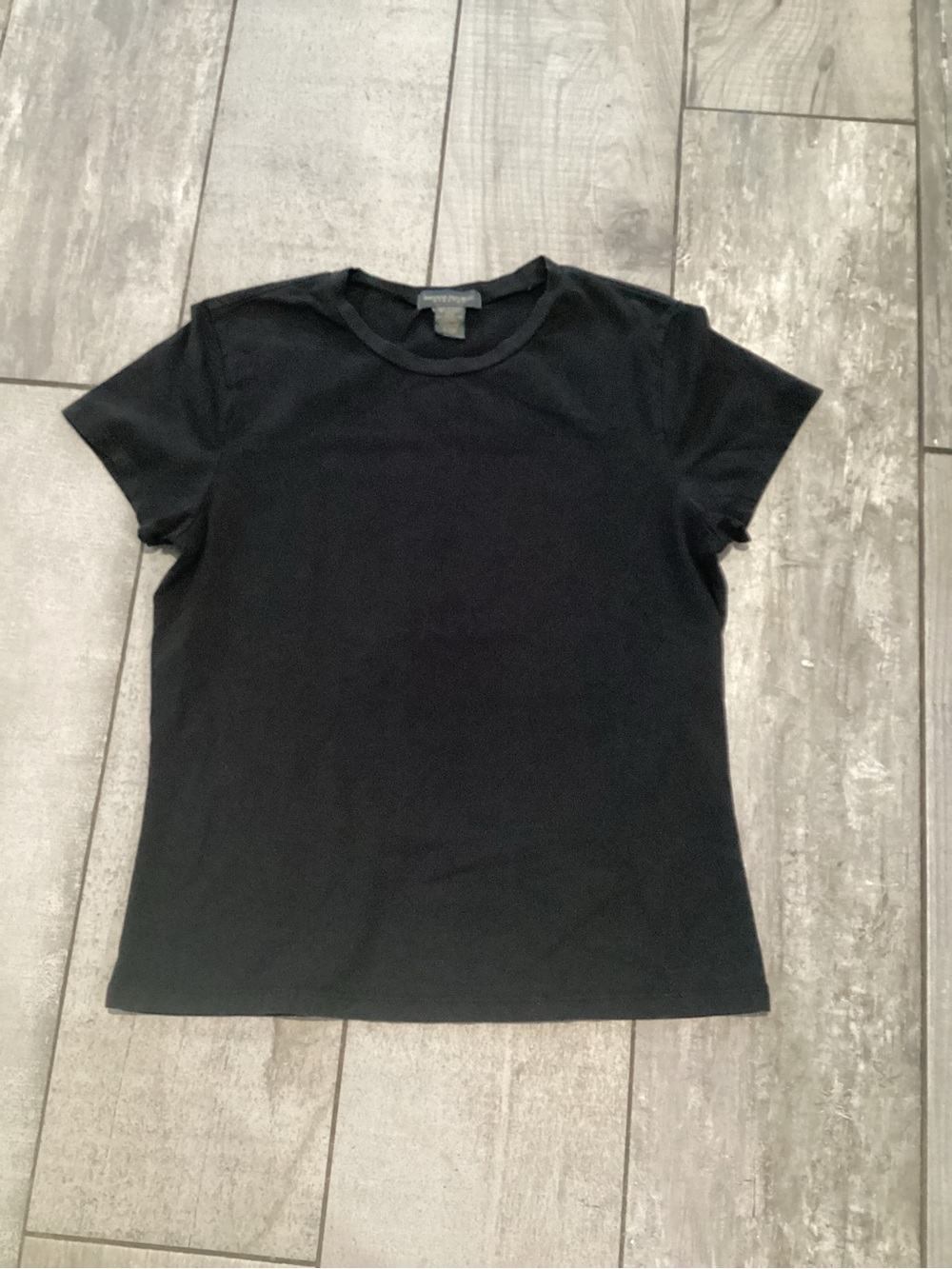 Banana Republic Black Short-Sleeve Crewneck Tee Size L